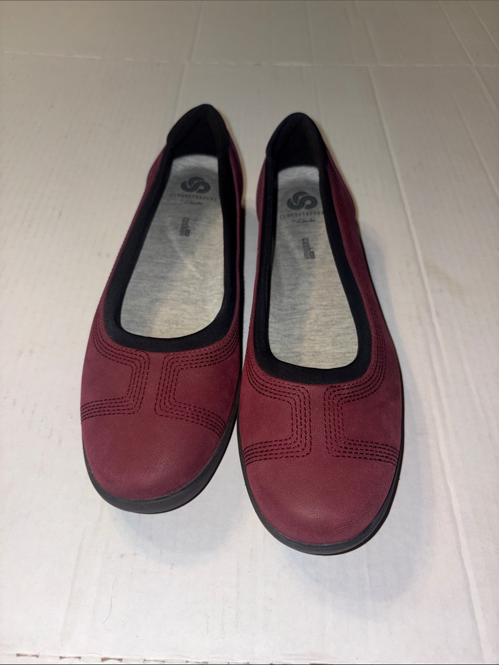 Burgundy slip on ballet slipper Cloudsteppers soft cushion shoes size 9 1/2